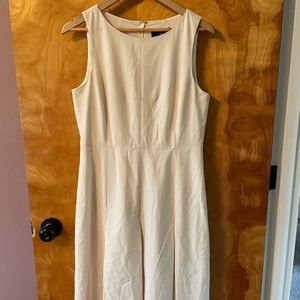 Cream jcrew a line dress.